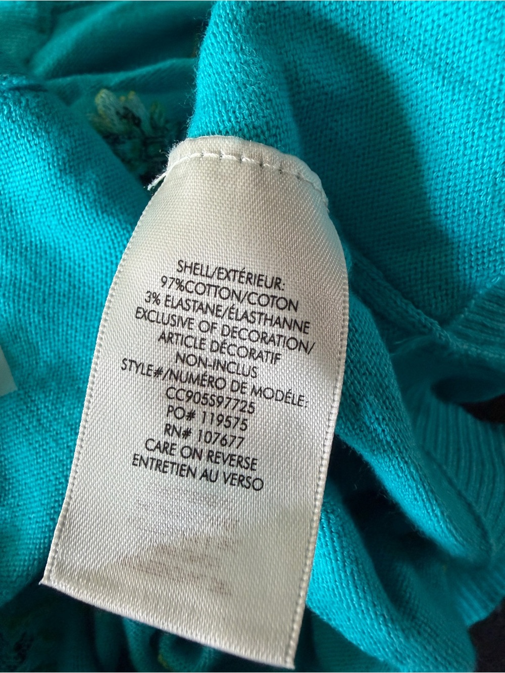 Alice + Olivia Turquoise Pineapple Sequin Cardigan Size S - Picture 5 of 6